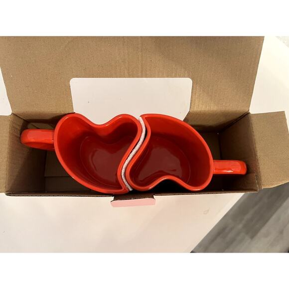 HELLO KITTY Heart Mugs Valentines Set of Two, Red Gift Set - Picture 2 of 5